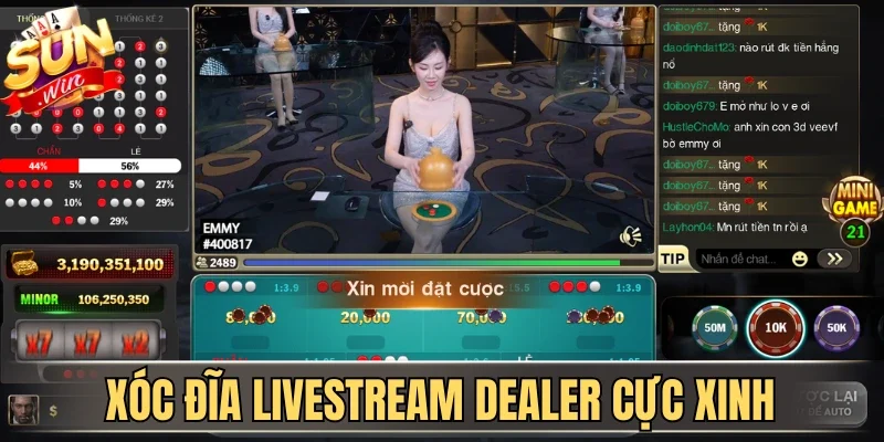 Xóc Đĩa 123B - Tận Hưởng Game Dân Gian Bùng Nổ Thưởng 2 Sunwin Trải nghiệm xóc đĩa livestream cùng dealer cực xinh